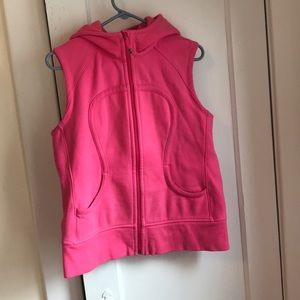 Pink lululemon vest with a good